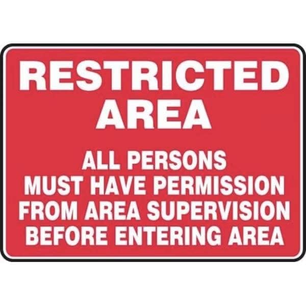 Accuform SAFETY SIGN RESTRICTED AREA ALL MADM920XL MADM920XL - main